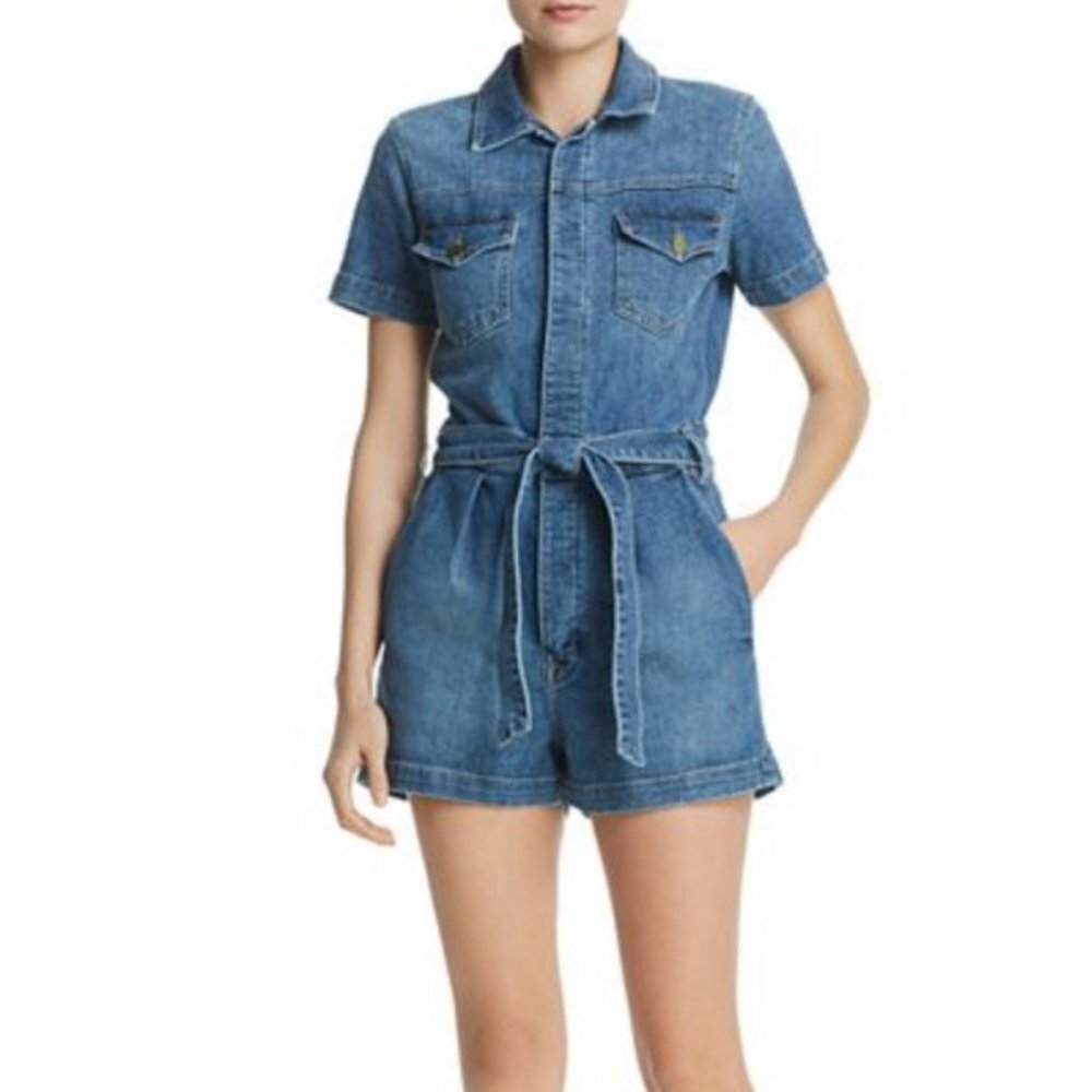 Frame Denim Belted Romper